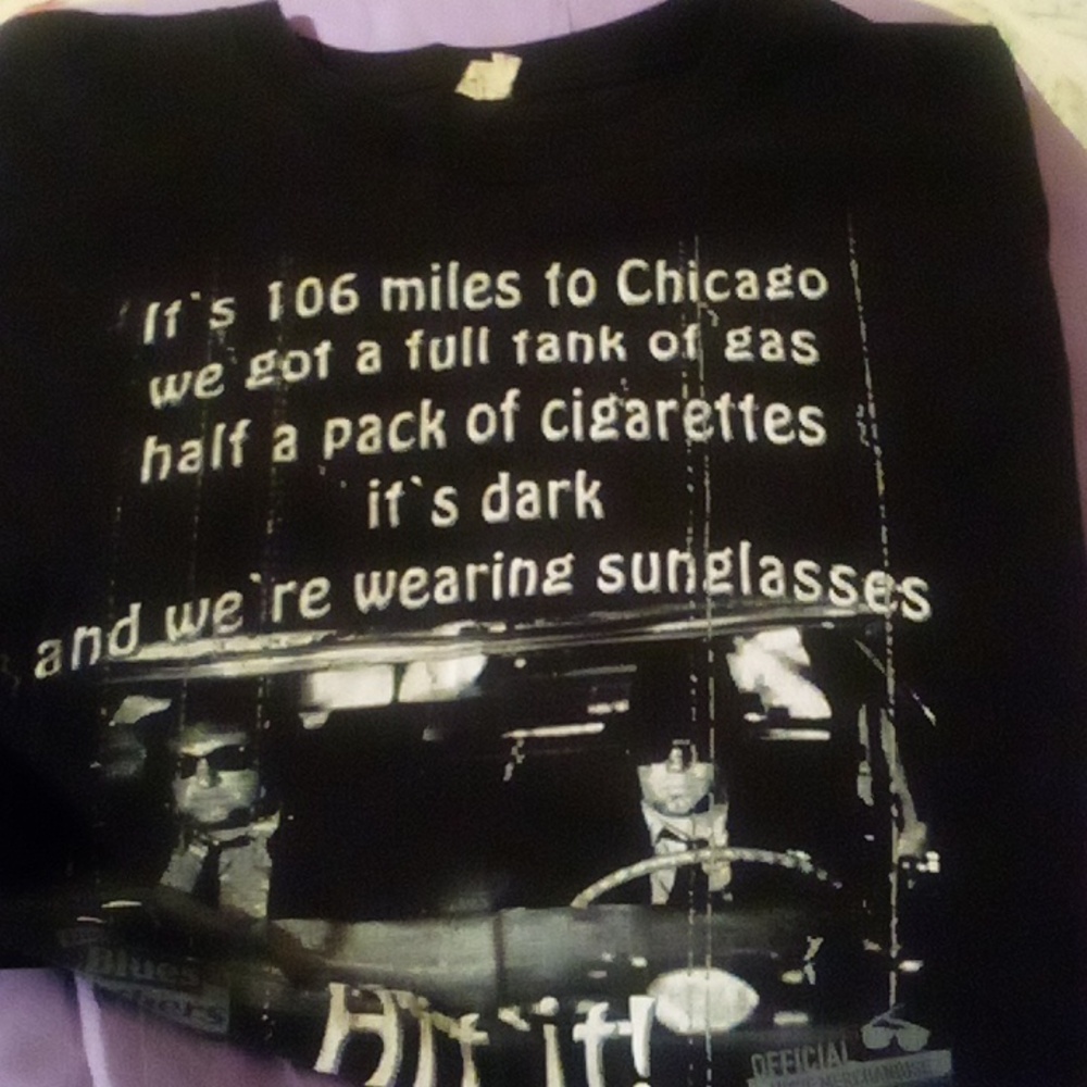 Vintage Blues Brothers T Shirt Chicago Sunglasses Christmas